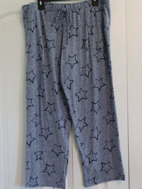Lucky Brand Heathered Blue with Stars Lounge/Sleep Pant Size XL Soft and Cozy